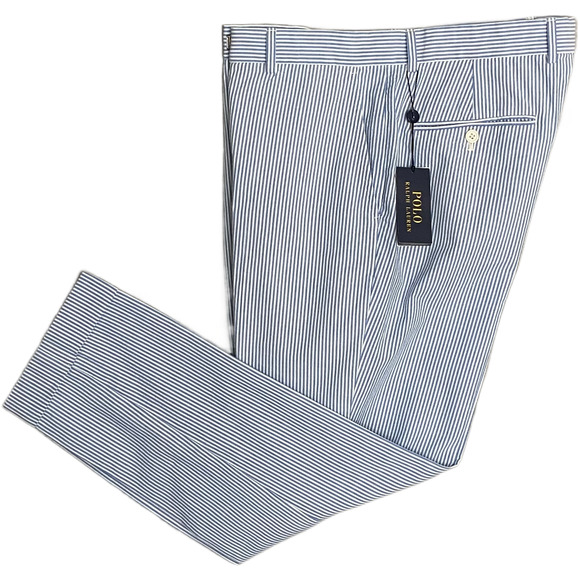Polo by Ralph Lauren Other - Polo Ralph Lauren Pants Men's 38x30 Seersucker Dress Pants Blue & White NEW
